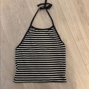 BRANDY MELVILLE STRIPED HALTER TOP